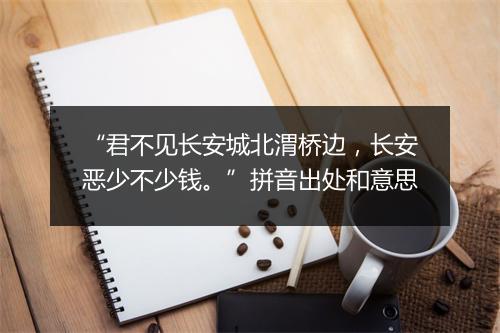 “君不见长安城北渭桥边，长安恶少不少钱。”拼音出处和意思