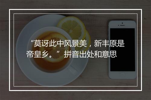 “莫讶此中风景美，新丰原是帝皇乡。”拼音出处和意思