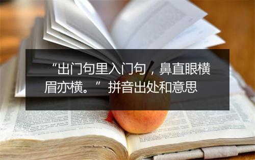 “出门句里入门句，鼻直眼横眉亦横。”拼音出处和意思