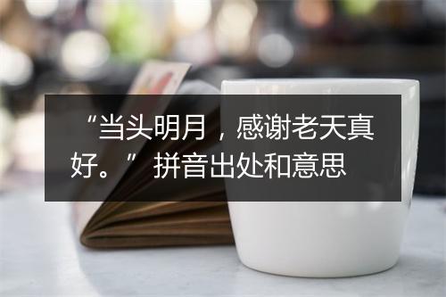 “当头明月，感谢老天真好。”拼音出处和意思