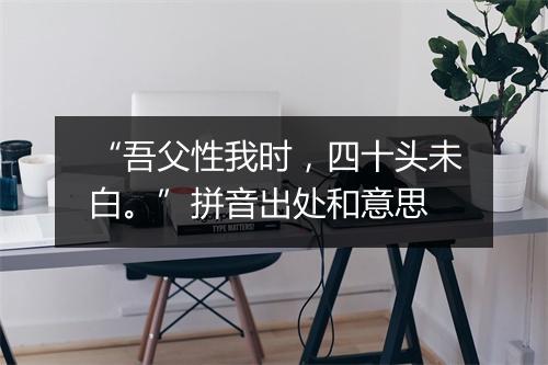 “吾父性我时，四十头未白。”拼音出处和意思