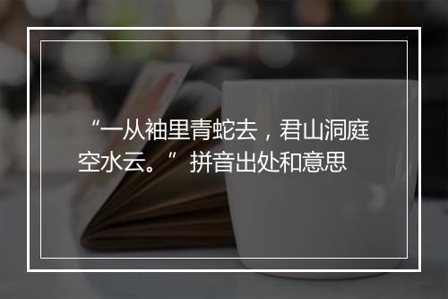 “一从袖里青蛇去，君山洞庭空水云。”拼音出处和意思