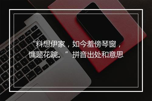 “料想伊家，如今羞傍琴窗，慵题花院。”拼音出处和意思