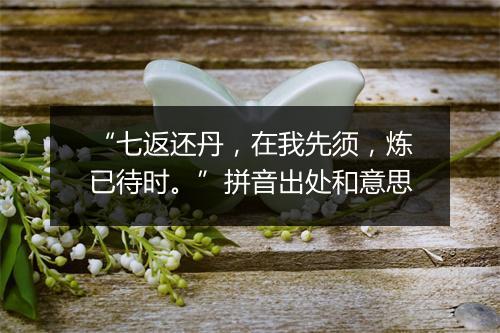 “七返还丹，在我先须，炼已待时。”拼音出处和意思