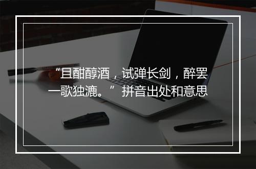 “且酣醇酒，试弹长剑，醉罢一歌独漉。”拼音出处和意思