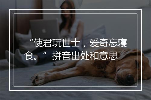 “使君玩世士，爱奇忘寝食。”拼音出处和意思