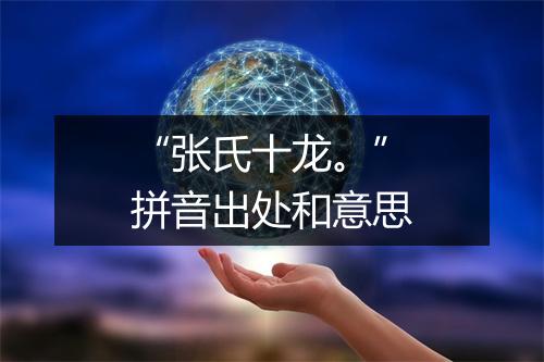 “张氏十龙。”拼音出处和意思