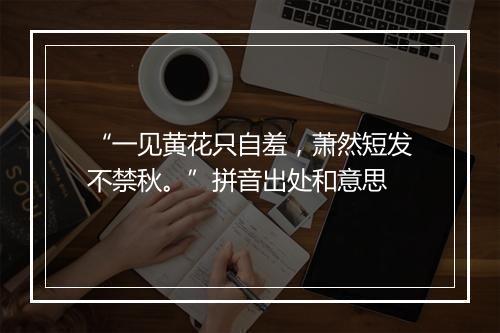 “一见黄花只自羞，萧然短发不禁秋。”拼音出处和意思