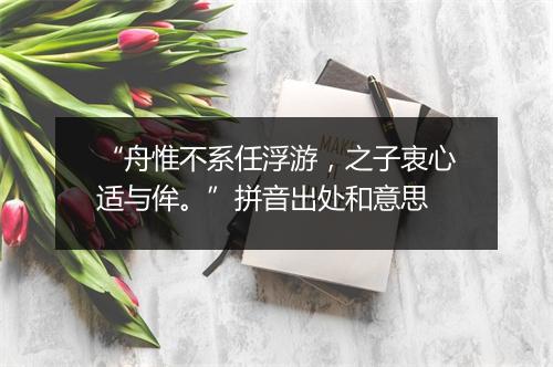 “舟惟不系任浮游，之子衷心适与侔。”拼音出处和意思