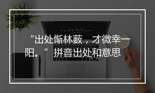 “出处惭林薮，才微幸一阳。”拼音出处和意思