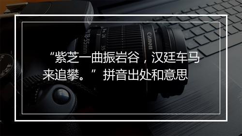 “紫芝一曲振岩谷，汉廷车马来追攀。”拼音出处和意思