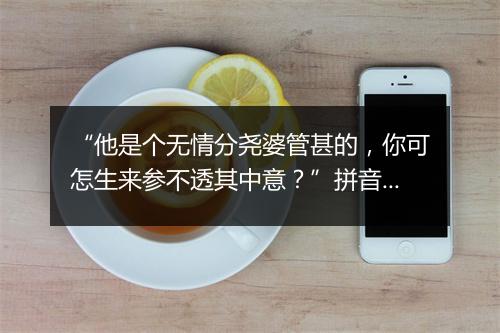 “他是个无情分尧婆管甚的，你可怎生来参不透其中意？”拼音出处和意思