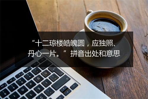 “十二琼楼皓魄圆，应独照、丹心一片。”拼音出处和意思