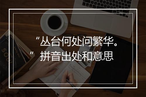 “丛台何处问繁华。”拼音出处和意思