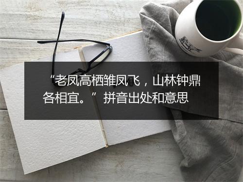 “老凤高栖雏凤飞，山林钟鼎各相宜。”拼音出处和意思