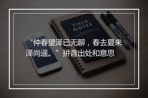 “仲春望泽已无聊，春去夏来泽尚遥。”拼音出处和意思