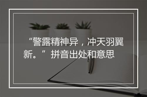 “警露精神异，冲天羽翼新。”拼音出处和意思