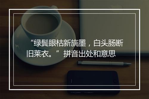 “绿鬓眼枯新旐墨，白头肠断旧莱衣。”拼音出处和意思