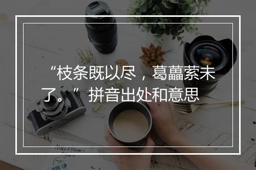 “枝条既以尽，葛藟萦未了。”拼音出处和意思