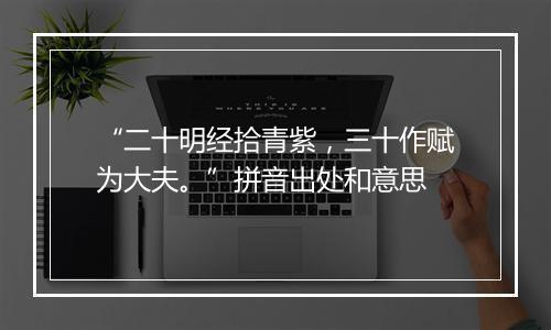 “二十明经拾青紫，三十作赋为大夫。”拼音出处和意思