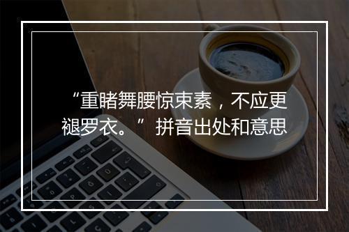 “重睹舞腰惊束素，不应更褪罗衣。”拼音出处和意思