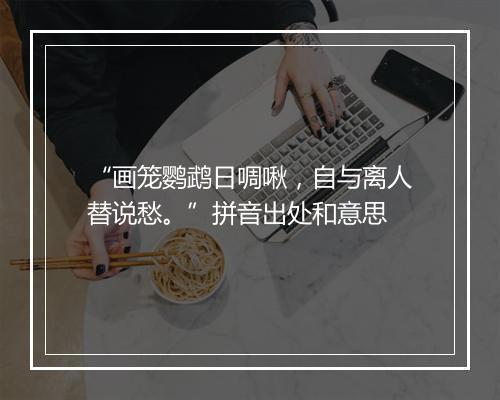 “画笼鹦鹉日啁啾，自与离人替说愁。”拼音出处和意思