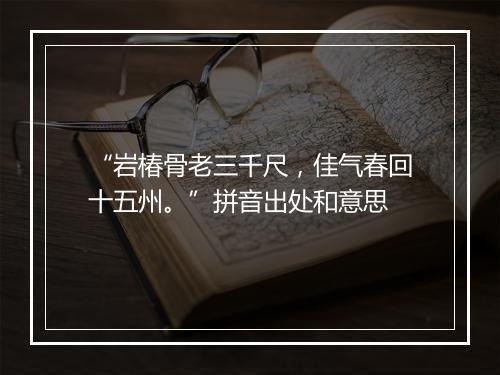 “岩椿骨老三千尺，佳气春回十五州。”拼音出处和意思