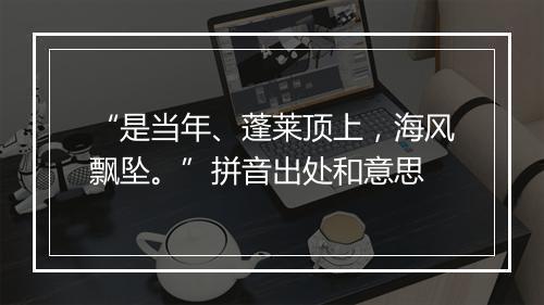 “是当年、蓬莱顶上，海风飘坠。”拼音出处和意思