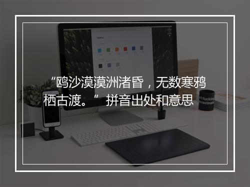 “鸥沙漠漠洲渚昏，无数寒鸦栖古渡。”拼音出处和意思