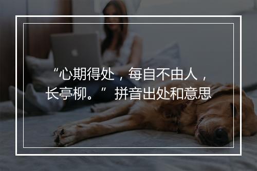 “心期得处，每自不由人，长亭柳。”拼音出处和意思