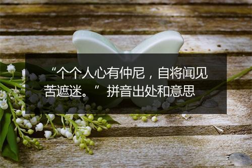 “个个人心有仲尼，自将闻见苦遮迷。”拼音出处和意思