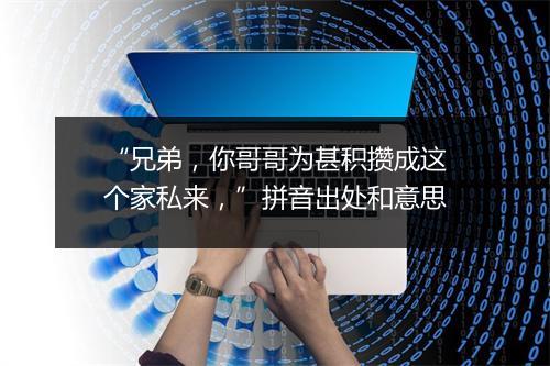 “兄弟，你哥哥为甚积攒成这个家私来，”拼音出处和意思