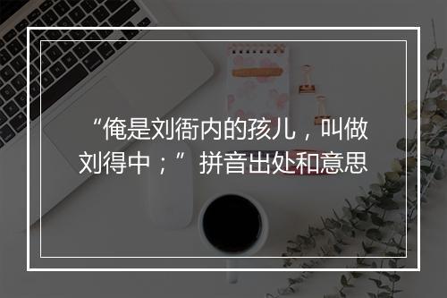 “俺是刘衙内的孩儿，叫做刘得中；”拼音出处和意思