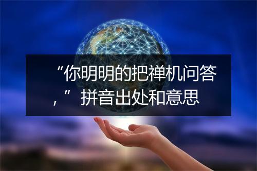 “你明明的把禅机问答，”拼音出处和意思