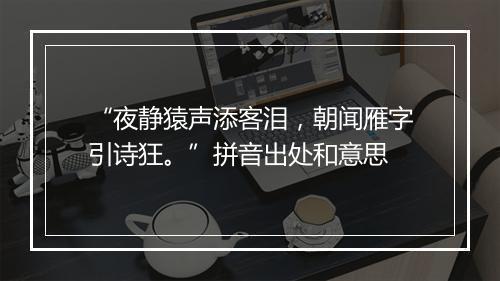 “夜静猿声添客泪，朝闻雁字引诗狂。”拼音出处和意思