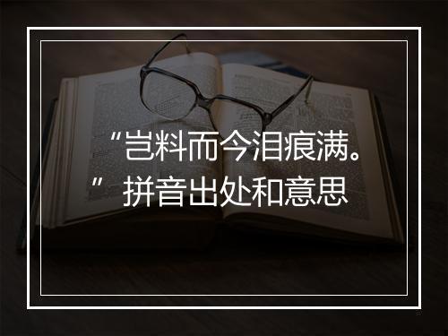 “岂料而今泪痕满。”拼音出处和意思