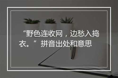 “野色连收网，边愁入捣衣。”拼音出处和意思