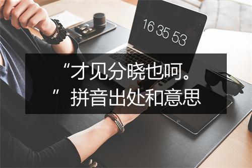 “才见分晓也呵。”拼音出处和意思