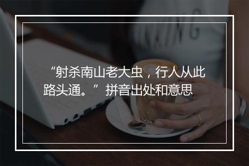 “射杀南山老大虫，行人从此路头通。”拼音出处和意思