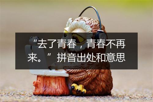 “去了青春，青春不再来。”拼音出处和意思