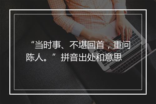 “当时事、不堪回首，重问陈人。”拼音出处和意思