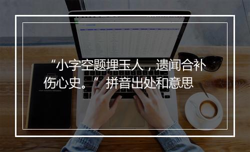 “小字空题埋玉人，遗闻合补伤心史。”拼音出处和意思