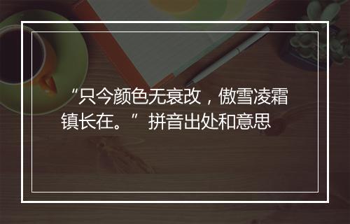 “只今颜色无衰改，傲雪凌霜镇长在。”拼音出处和意思