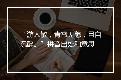 “游人散，青帘无恙，且自沉醉。”拼音出处和意思