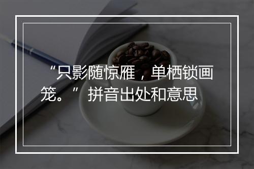 “只影随惊雁，单栖锁画笼。”拼音出处和意思