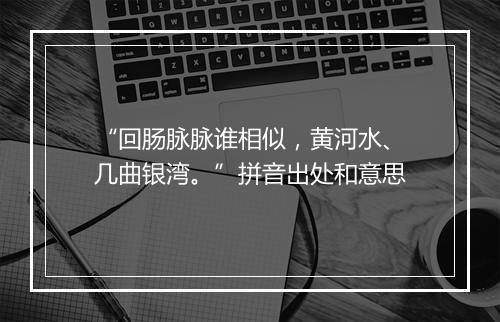 “回肠脉脉谁相似，黄河水、几曲银湾。”拼音出处和意思