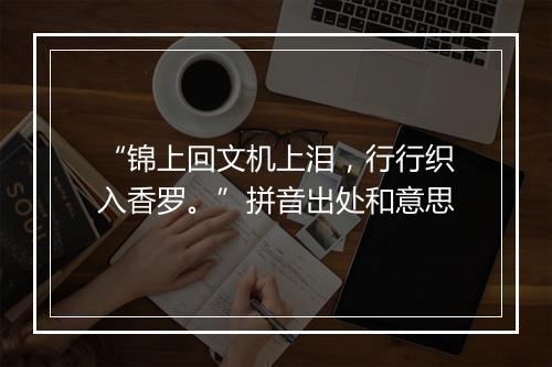 “锦上回文机上泪，行行织入香罗。”拼音出处和意思