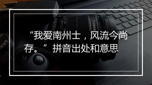 “我爱南州士，风流今尚存。”拼音出处和意思