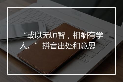 “或以无师智，相酬有学人。”拼音出处和意思