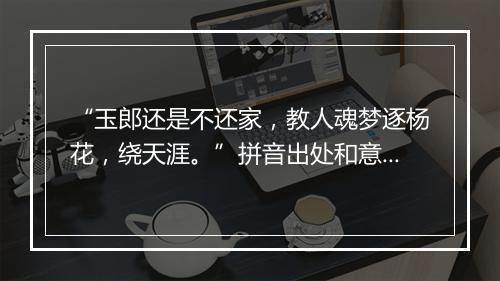 “玉郎还是不还家，教人魂梦逐杨花，绕天涯。”拼音出处和意思